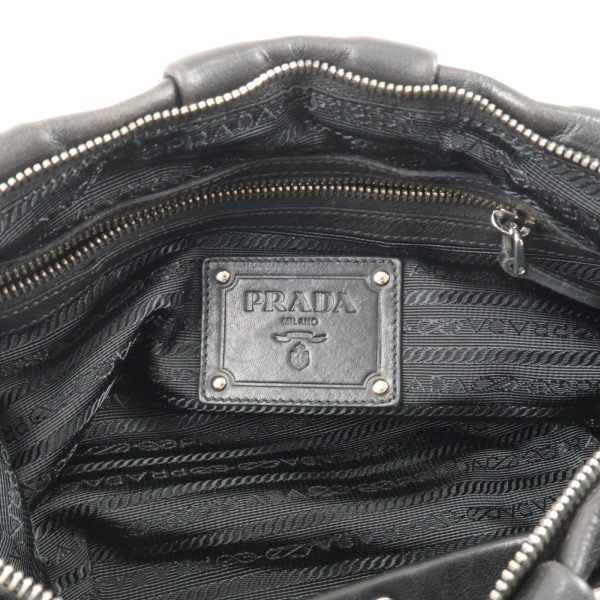 10 Prada Leather Shoulder Bag Black