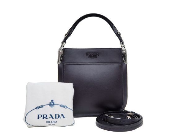 10 Prada Magit Handbag Black 2 Way Shoulder Bag Mini Bag Pochette