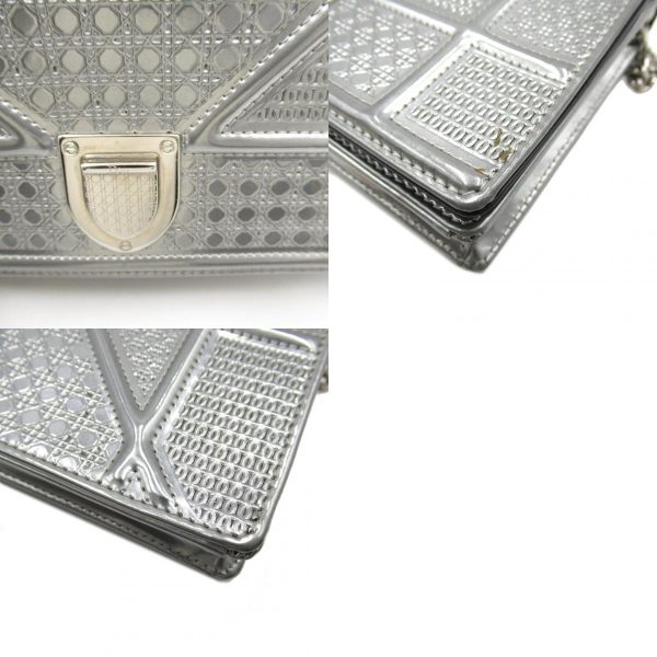 10 Dior Shoulder Bag Leather Silver