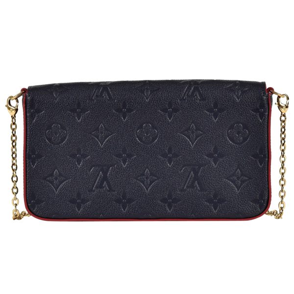 1000044696022 03 Louis Vuitton Pochette Felicie 2WAY Chain Wallet Marine Rouge