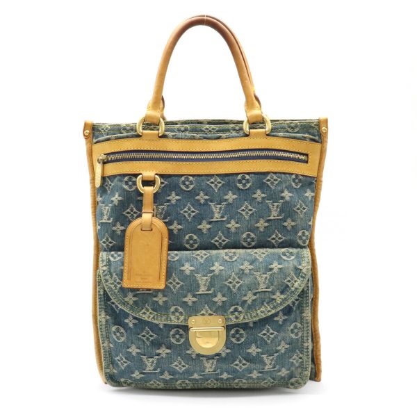 12180157 1 Louis Vuitton Monogram Denim Flat Shopper Tote Bag