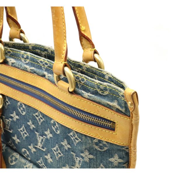 12180157 6 Louis Vuitton Monogram Denim Flat Shopper Tote Bag