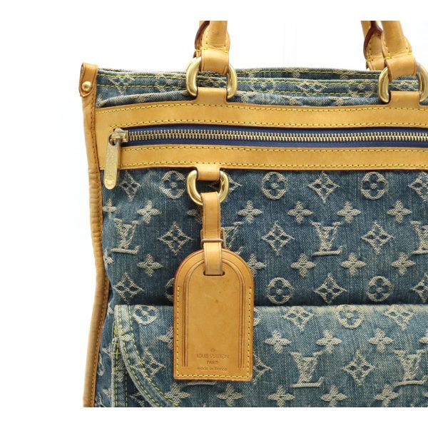 12180157 7 Louis Vuitton Monogram Denim Flat Shopper Tote Bag