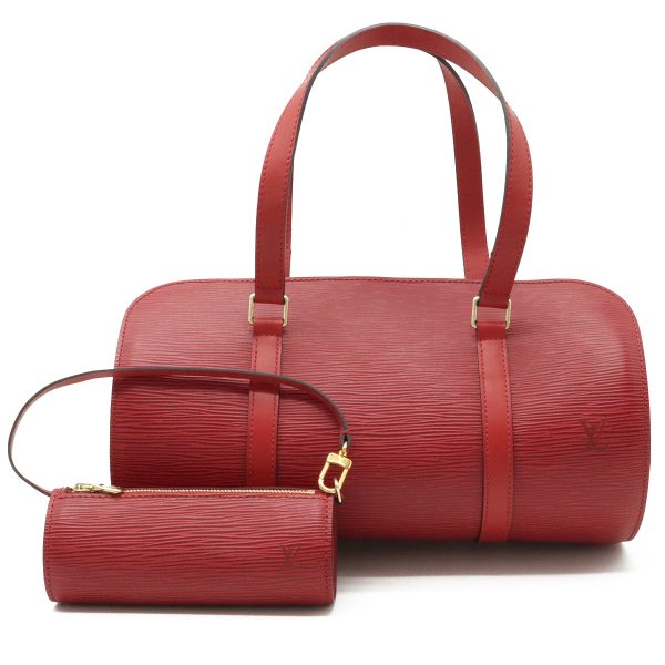 12280860 1 Louis Vuitton Epi Leather Soufflot Handbag Red