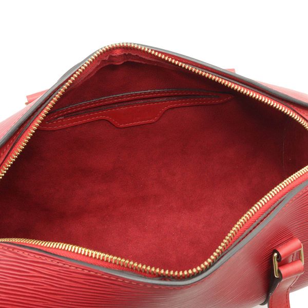 12280860 5 Louis Vuitton Epi Leather Soufflot Handbag Red