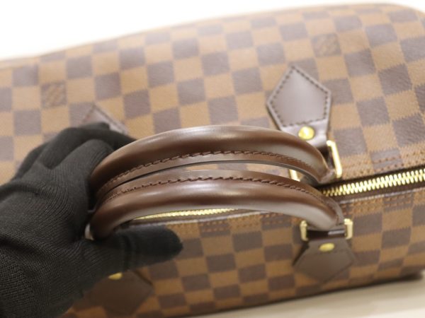 13 Louis Vuitton Speedy 30 Handbag Boston Bag Damier Brown Red