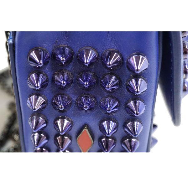 13 Christian Louboutin Mini Sweet Charity Shoulder Bag Leather Blue Purple