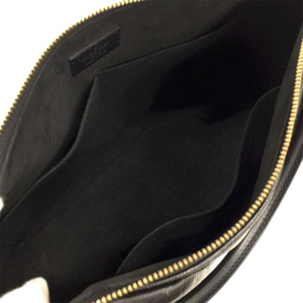 14 Louis Vuitton V Tote MM Shoulder Bag Emplant Noir Black Gold Hardware
