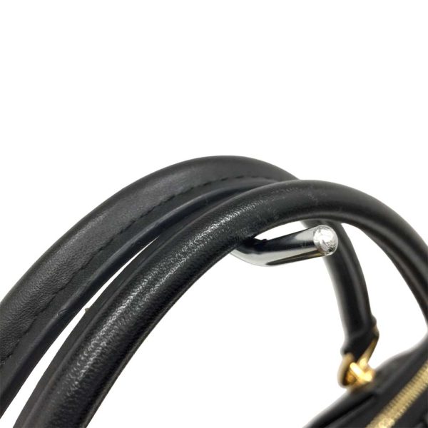 15 Louis Vuitton V Tote MM Shoulder Bag Emplant Noir Black Gold Hardware