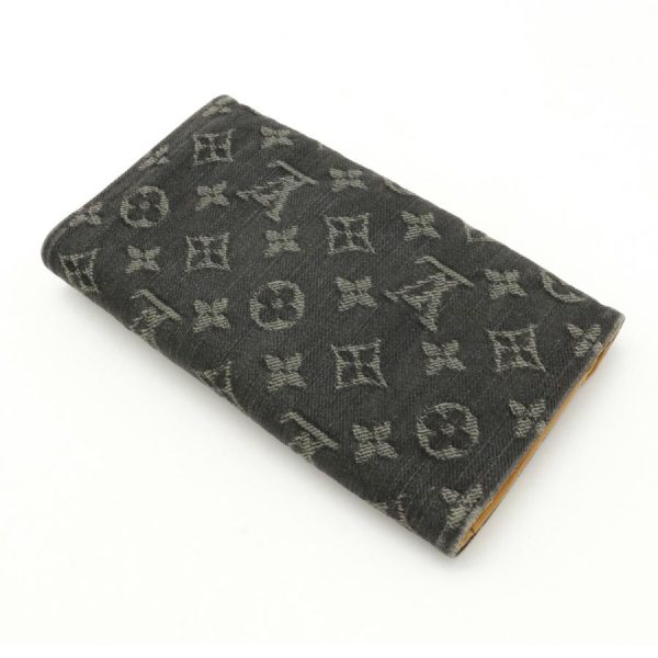 2 Louis Vuitton Monogram Denim Portefeuille Amelia 3 fold long wallet 3 fold long wallet Noir