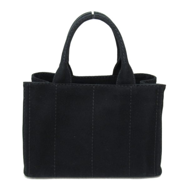 2 Prada Canapa Tote PM Tote Bag Canvas Black