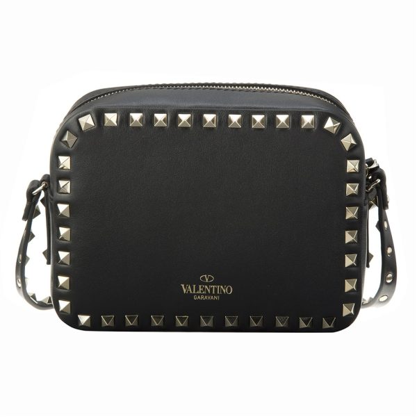 2 Valentino Shoulder Bag Cowhide Black