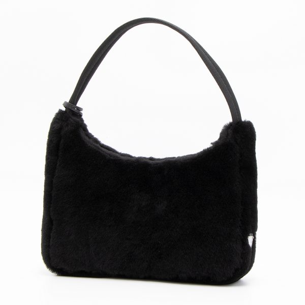 2 Prada Shoulder Bag Mini Bag Sheepskin Black White