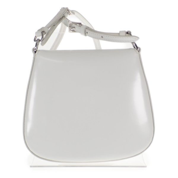 2 Prada Cleo Mini Bag Shoulder Bag White Silver Metal Fittings