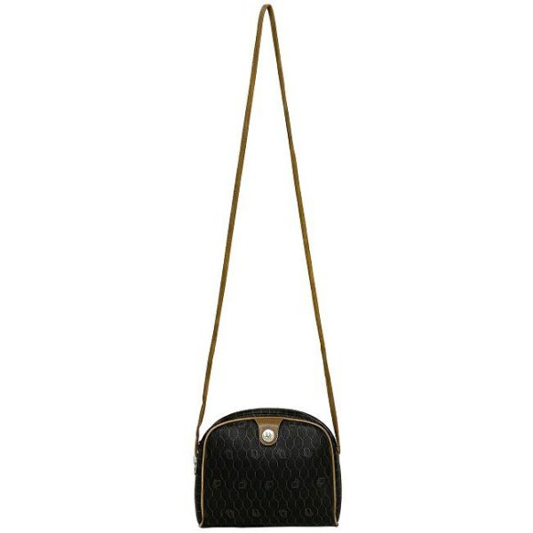 2 Dior Shoulder Bag Pochette Fastener Mini Bag Pvc Leather Black Beige