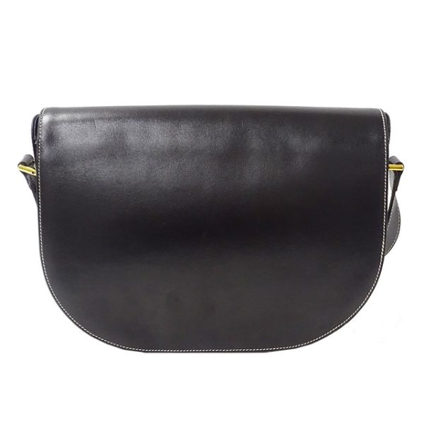 2 Christian Dior Shoulder Bag Leather Black