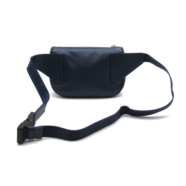 2 Dior Waist Bag Body Bag Leather Blue Silver Metal Fittings