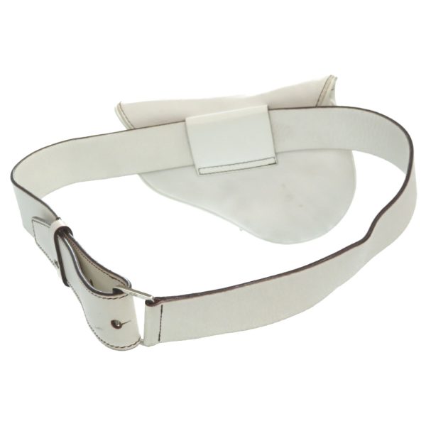 2 Dior Saddle Waist Pouch Waist Bag Body Bag Leather White