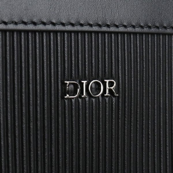 2 Dior Christian Tote Bag Leather Noir Black