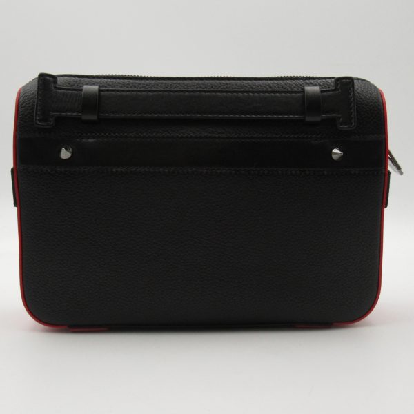 2 Christian Louboutin 2 Way Shoulder Bag Calf Black Red