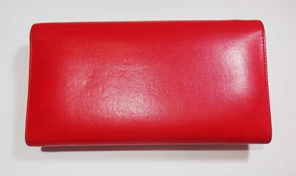 2 Christian Louboutin Long Wallet Coin Purse Mini Bag Clutch Bag Leather Red