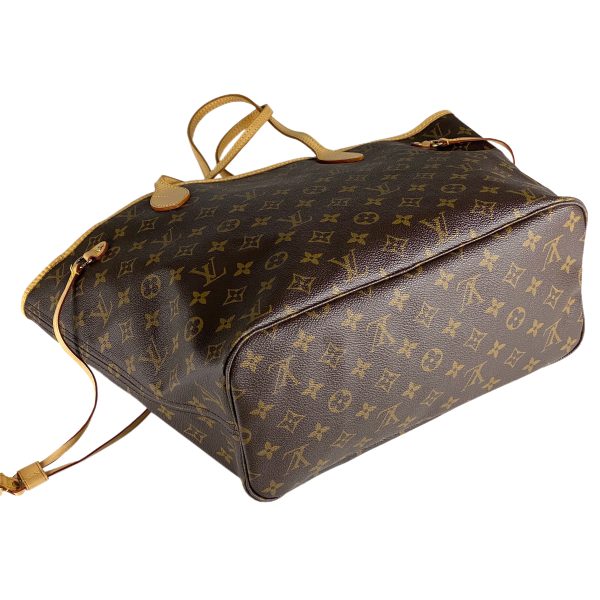 2 Louis Vuitton Neverfull MM Tote Bag Monogram Brown