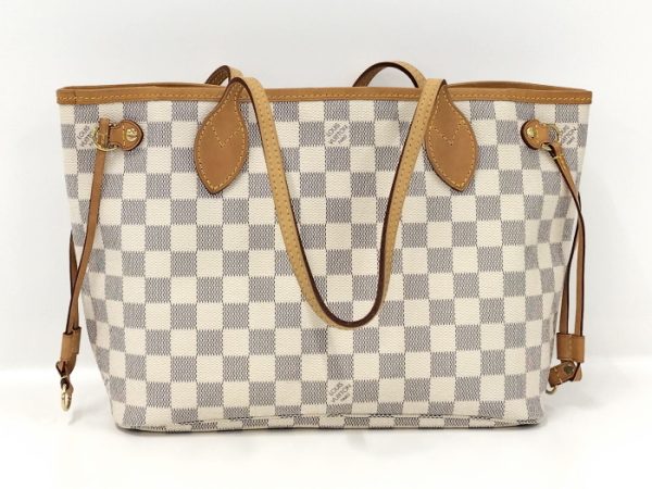 2 Louis Vuitton Neverfull PM Tote Bag Damier Azur