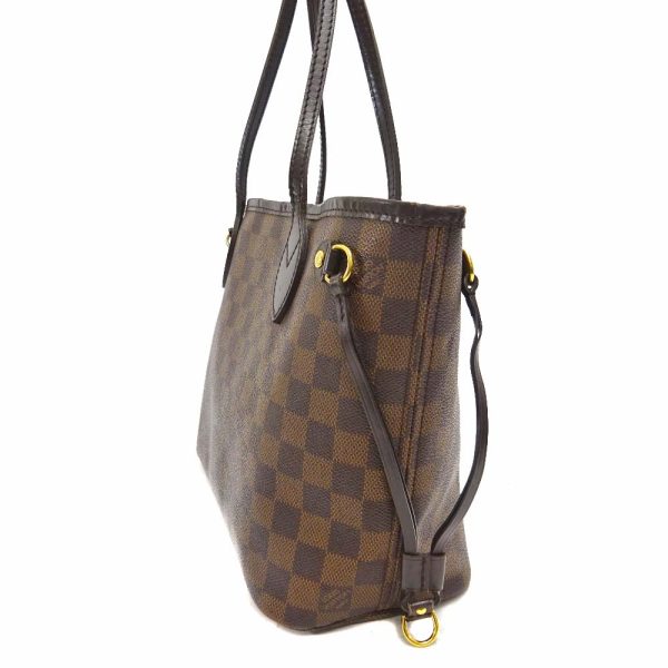 2 Louis Vuitton Neverfull PM Tote Bag Damier Ebene Canvas