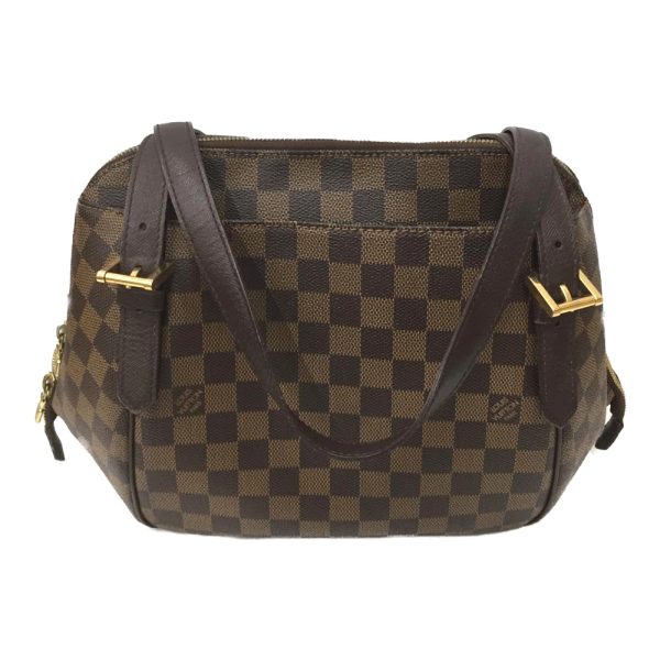 2 Louis Vuitton Bag Damier Belem MM Brown B Rank