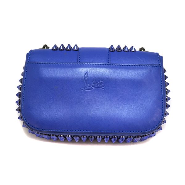 2 Christian Louboutin Mini Sweet Charity Shoulder Bag Leather Blue Purple