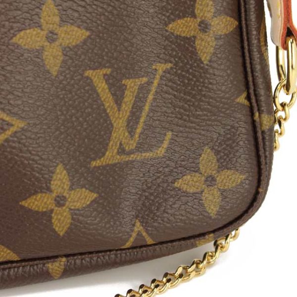 2 Louis Vuitton Monogram Mini Accessory Pouch Brown Metal Fittings