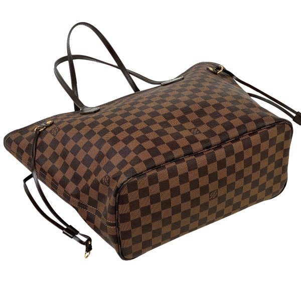 2 Louis Vuitton Neverfull MM Handbag Tote Bag Damier Brown