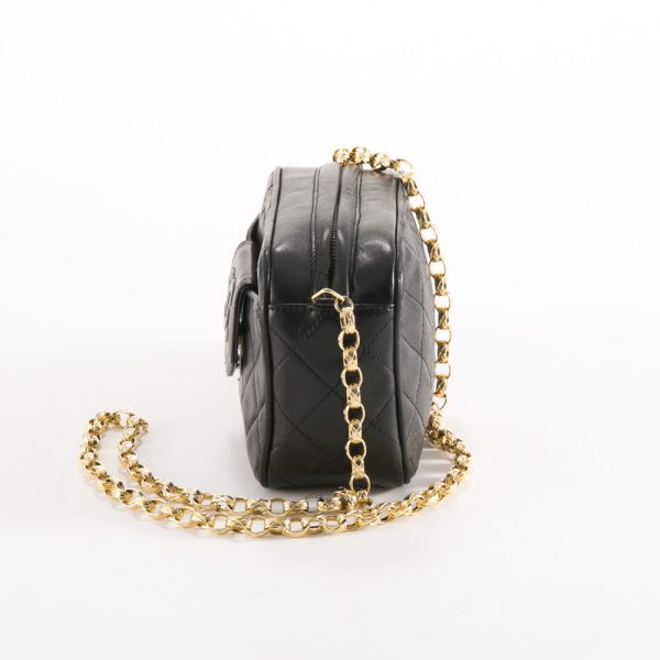 2 Chanel Lammertasse Mini Chain Shoulder Bag With Fringe