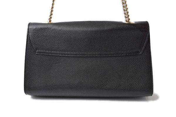 2 Gucci Chain Shoulder Bag Leather Black