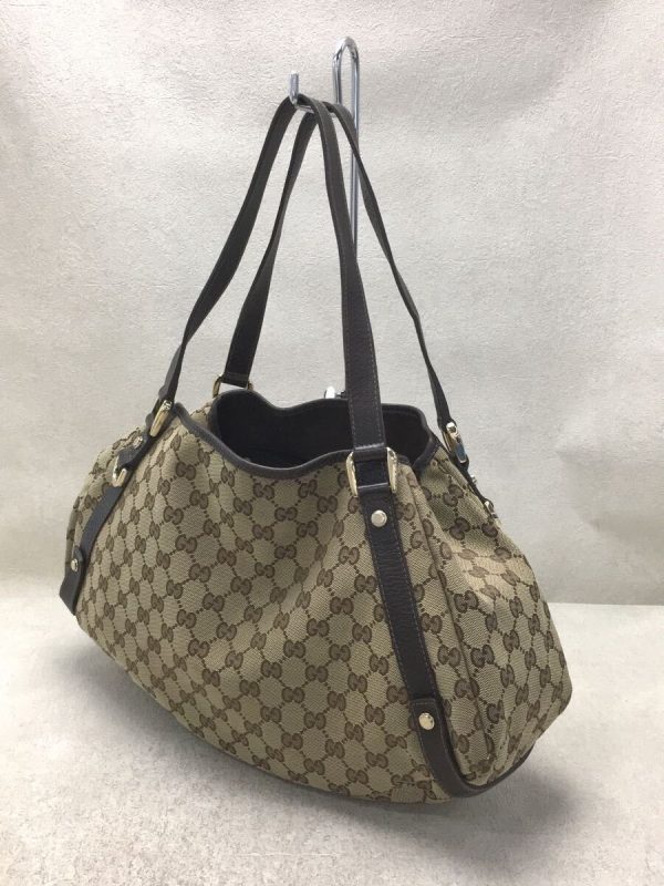 2 Gucci Tote Bag GG Canvas Brown