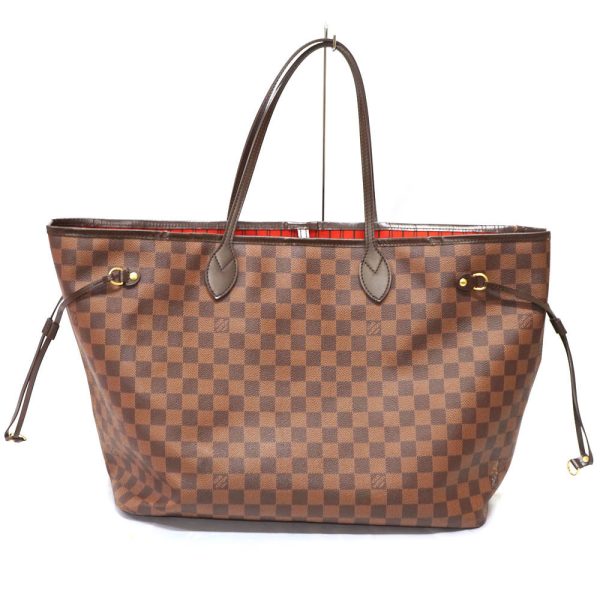 2 Louis Vuitton Neverfull GM Damier Canvas Tote Bag Brown