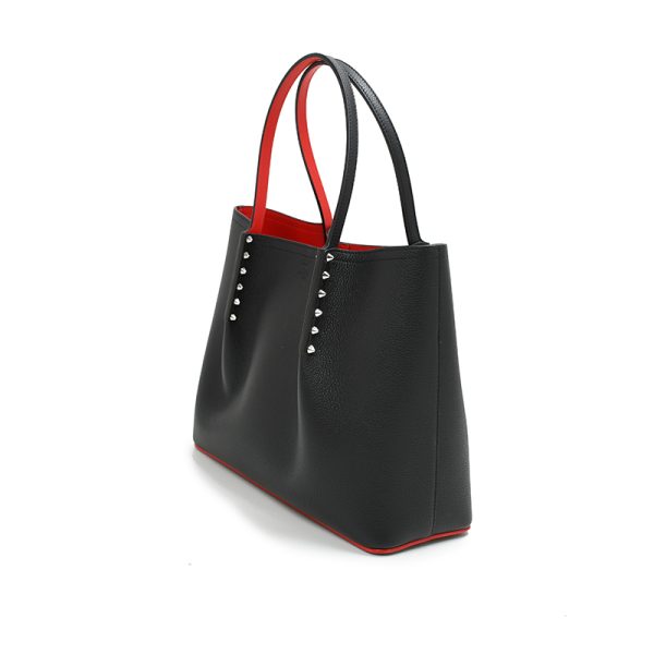 2 Christian Louboutin Cabarock Small Black Tote Bag Italian Genuine