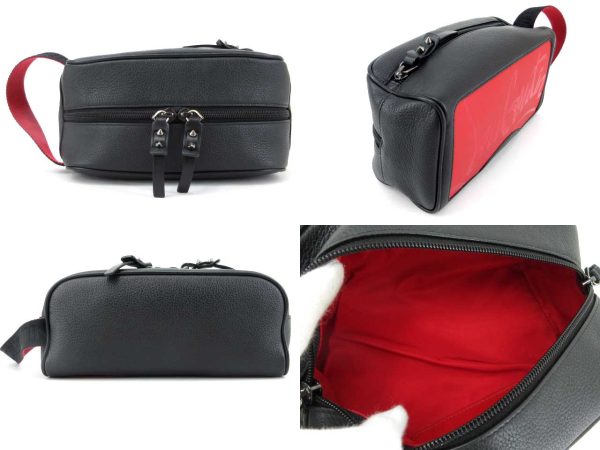 2 Christian Louboutin Blaster Second Bag One Handle Clutch Black