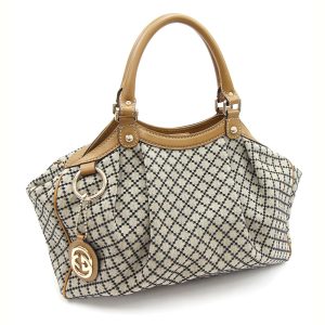 2210280071 Gucci Sylvie 2 Way Shoulder Bag Leather Handbag Black
