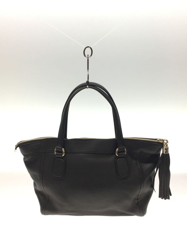 2321021168998 04 Gucci Tote Bag Leather Black Plain