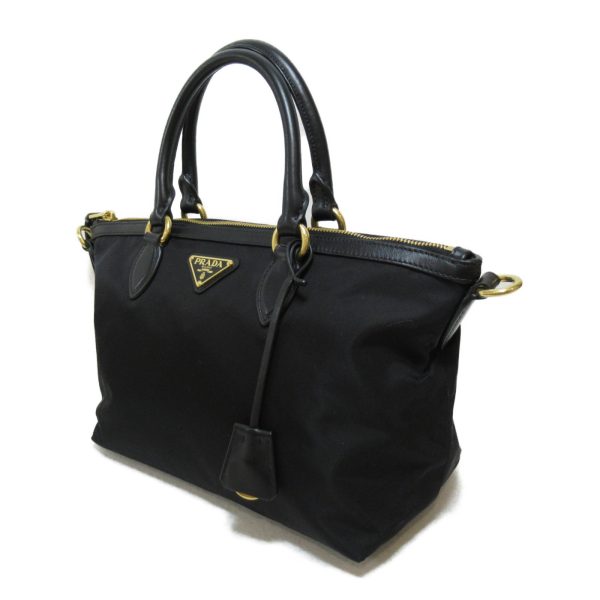 3 Prada 2 Way Shoulder Bag Nylon Black