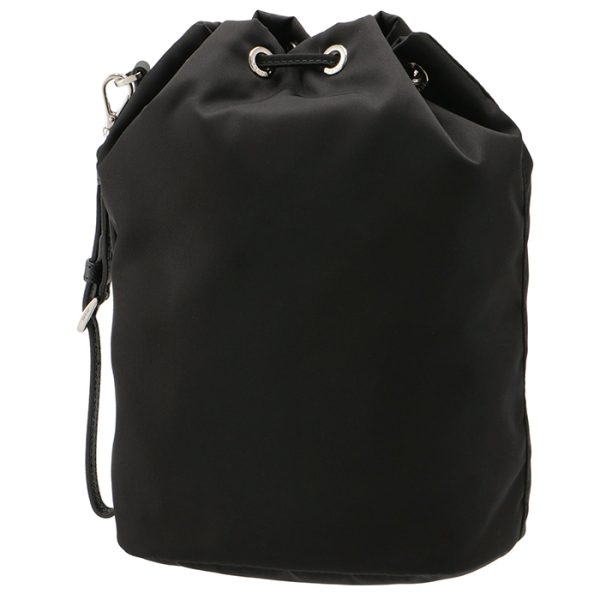 3 Prada Mini Pouch Bucket Bag Drawstring Bag Nylon Black