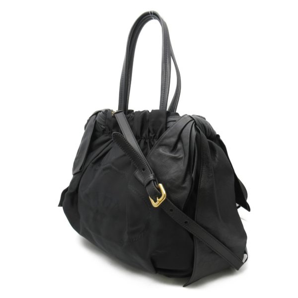 3 Prada 2 Way Shoulder Bag Nylon Black