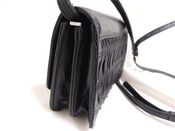 3 Prada Shoulder Wallet Pochette Leather Black