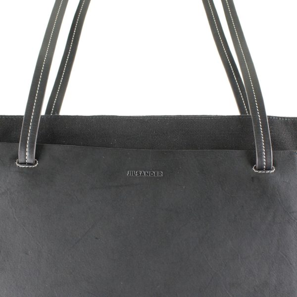 3 Jil Sander Tote Bag Canvas Black