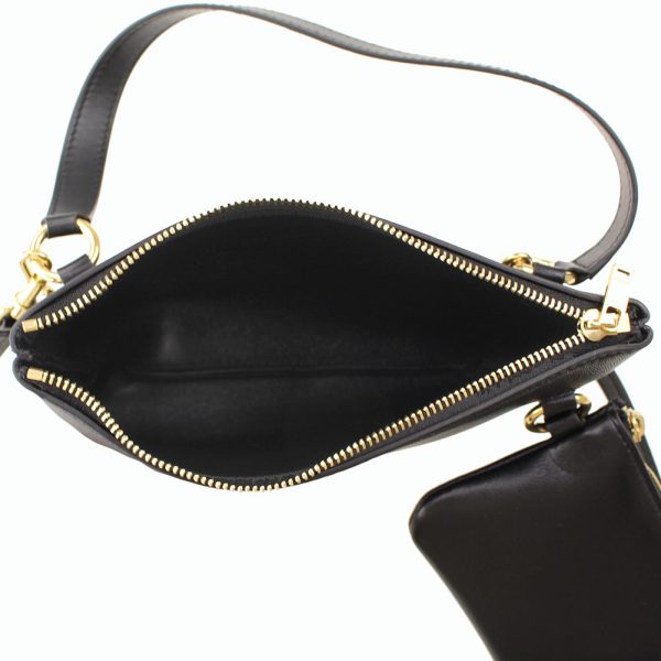 3 Jil Sander Shoulder Bag Pochette 2 Way Bag Black