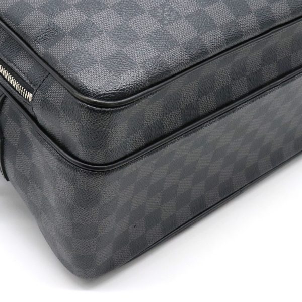 3 Louis Vuitton Damier Graphite Lo Shoulder Bag Diagonal Black Gray Shawl