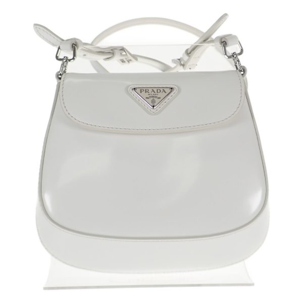 3 Prada Cleo Mini Bag Shoulder Bag White Silver Metal Fittings