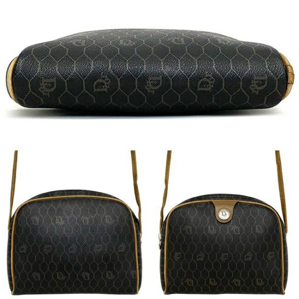 3 Dior Shoulder Bag Pochette Fastener Mini Bag Pvc Leather Black Beige