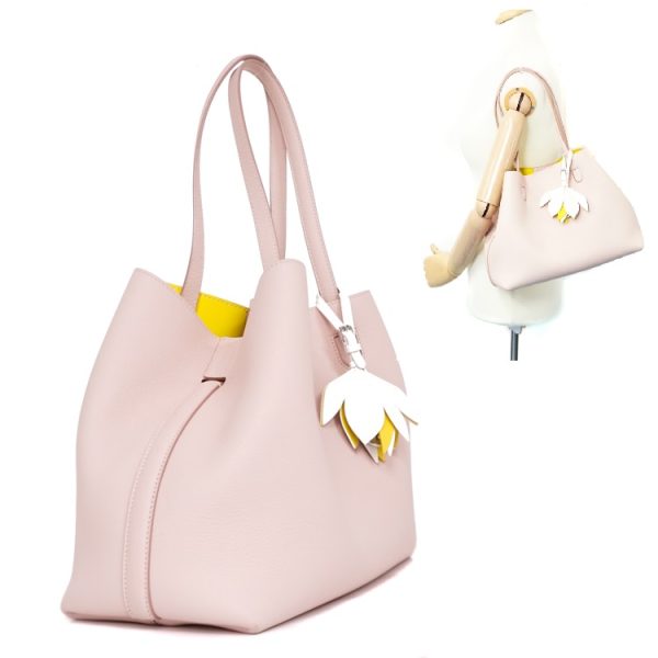 3 Christian Dior Blossom Tote Bag Medium Handbag Leather Baby Pink Yellow Silver Hardware